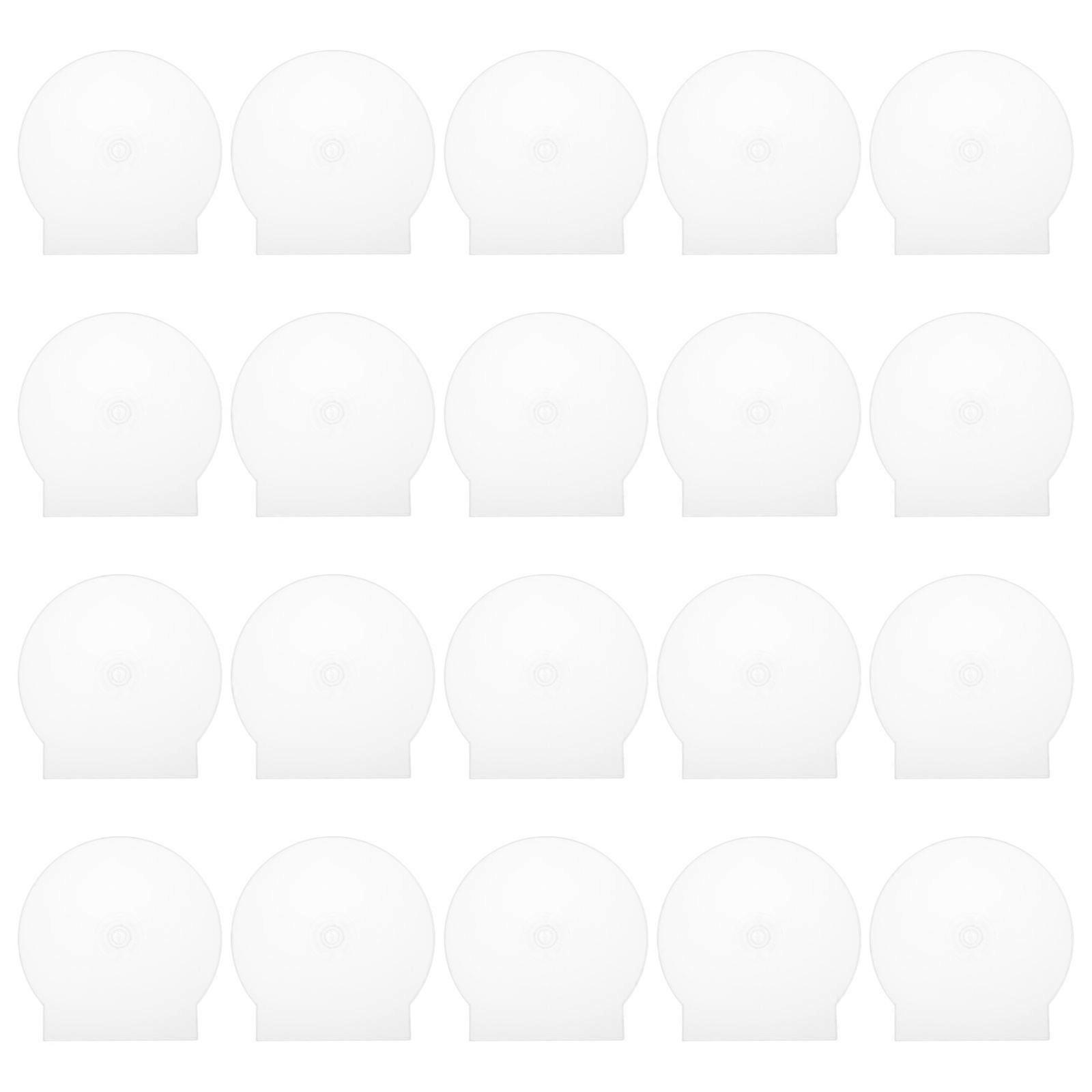 20pcs CD Storage Box Semicircular Transparent Plastic Optical Disk Case
