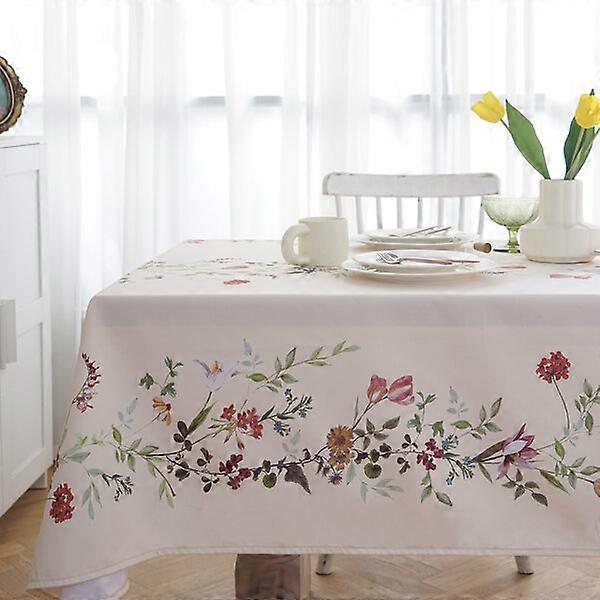 Tablecloth, watercolor floral pattern, 140x180cm polyester, kitchen tablecloth