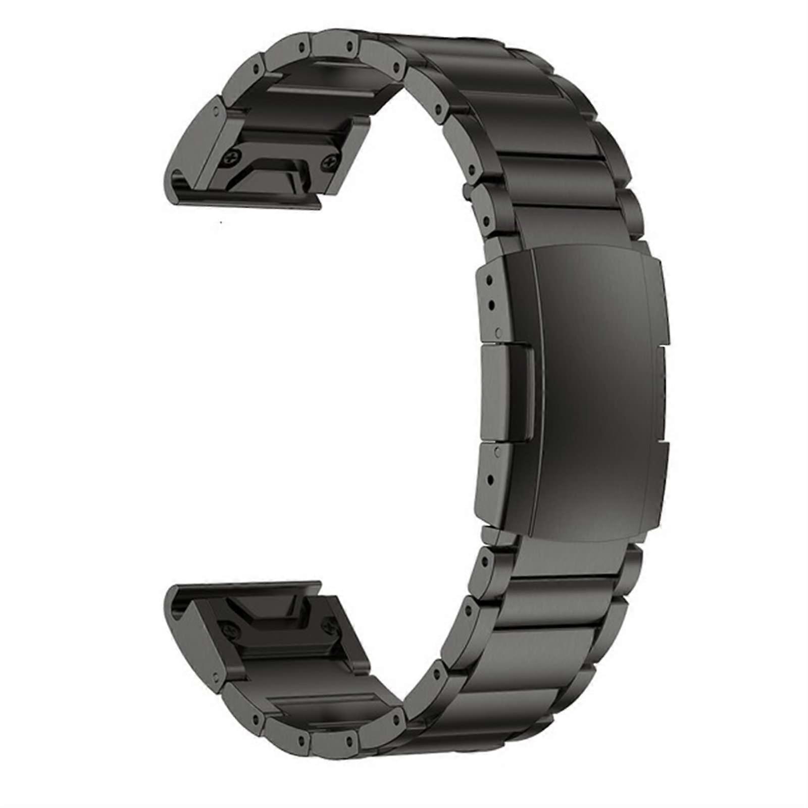 Titanium Alloy 26mm Quick Release Strap and ScratchResistant Replacement Bezel for Garmin Fenix 5X