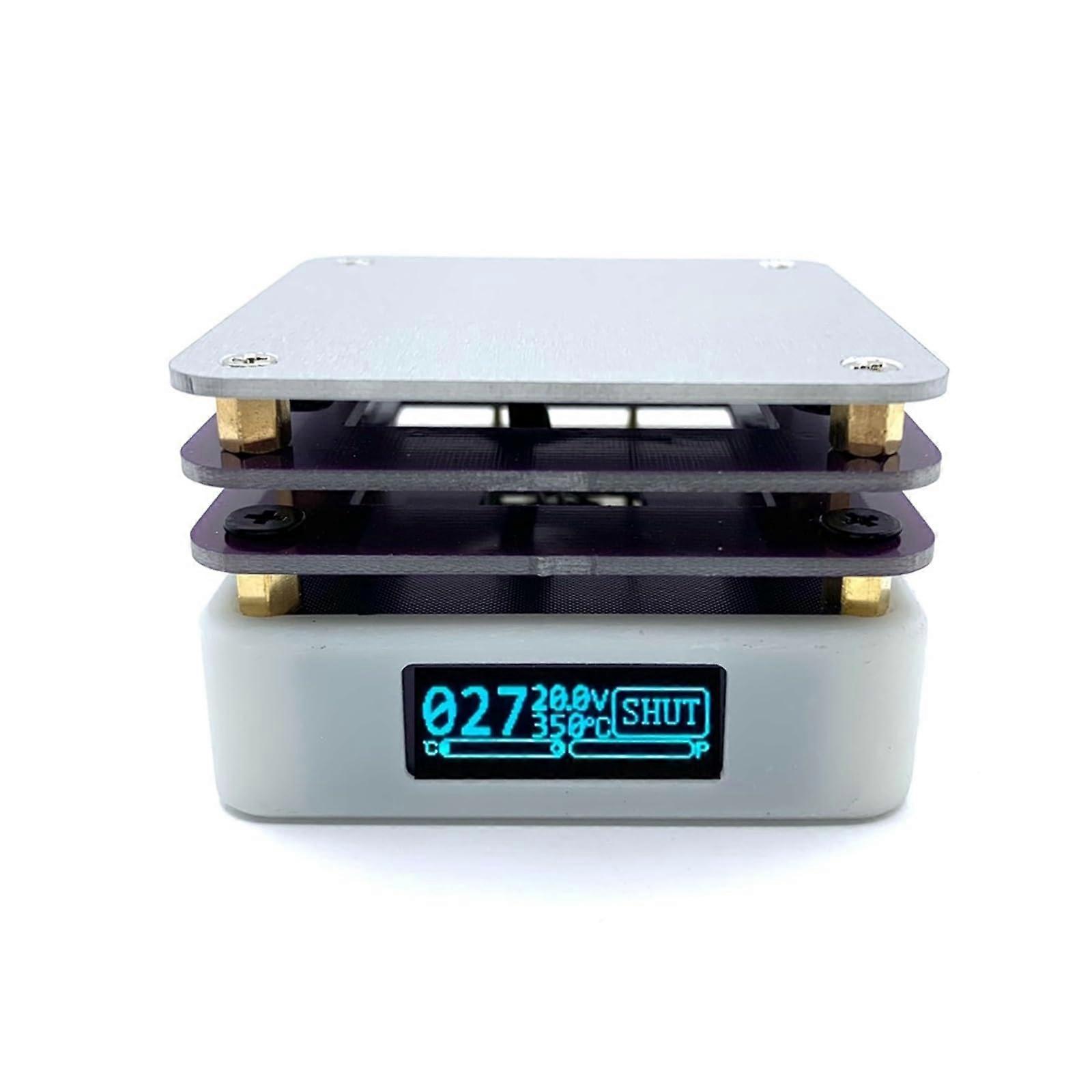 PCB Preheating Station 65W PD Protocol with OLED Display, Intelligent Temp Control Heating Plate for PCB