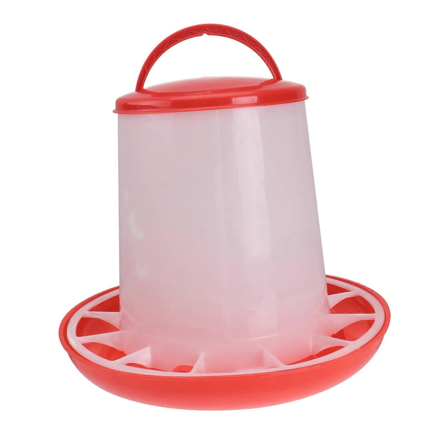 Large Capacity 3kg Chicken Feeder with Handle, Automatic Poultry Feed Dispenser for Farm Use