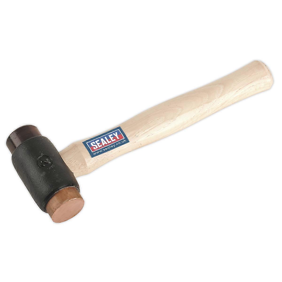 Sealey Crf25 Copper/Rawhide Faced Hammer 2.25Lb Hickory Shaft