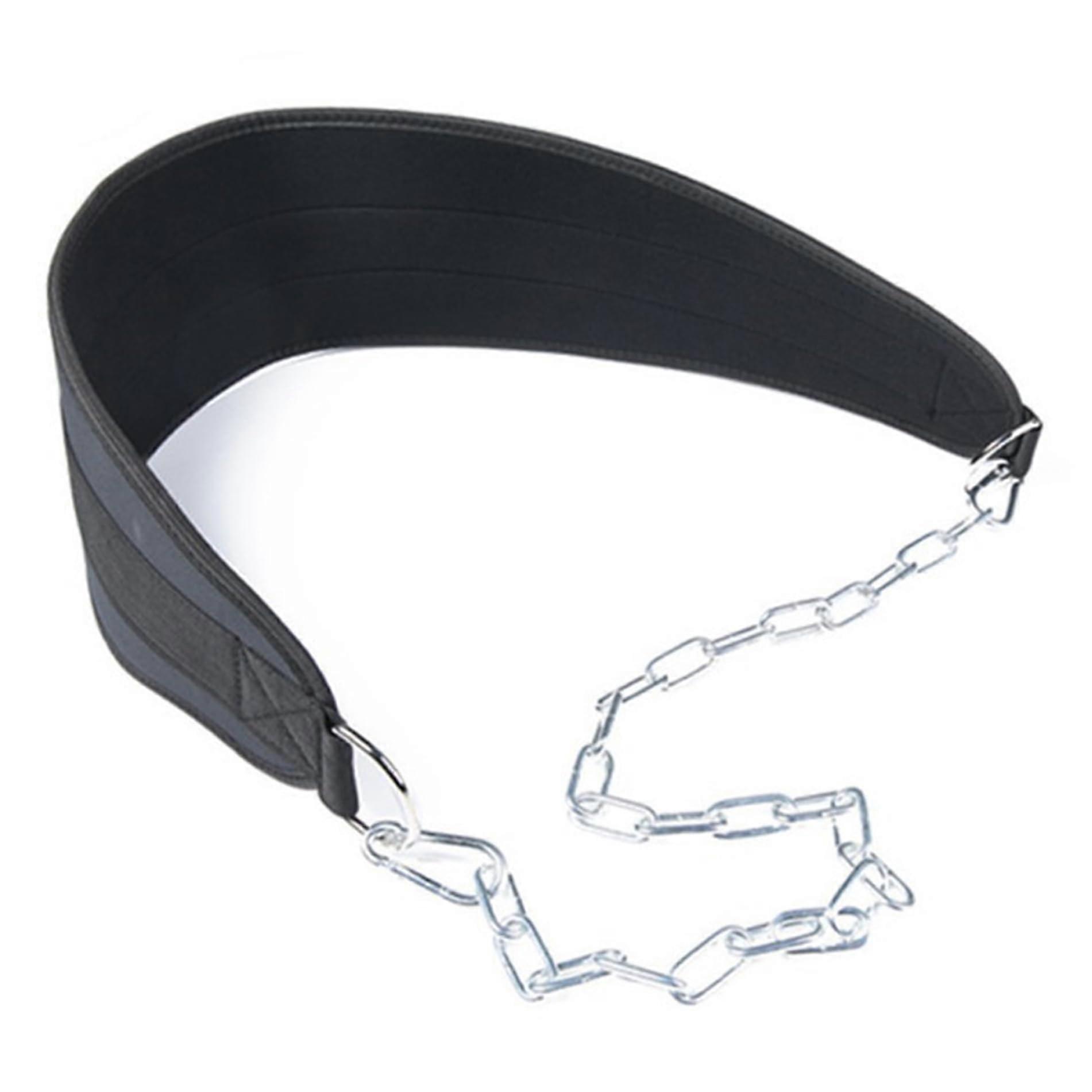 Dip Belt with Chain for Weighted Pull Ups, Durable Nylon Strap, Adjustable for Gym and Bodybuilding