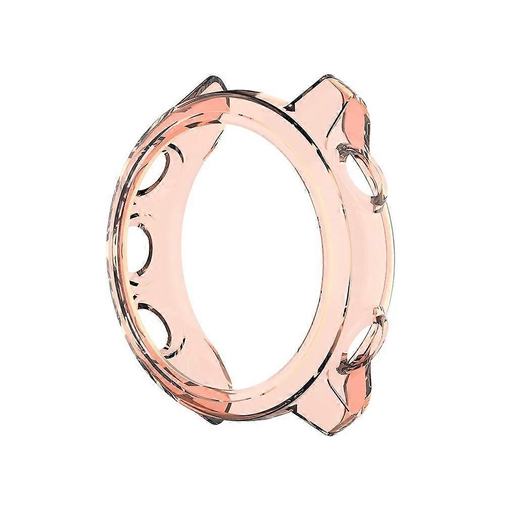 Transparent Orange Silicone Protective Case with Clear Visibility for Garmin Forerunner 245 245M