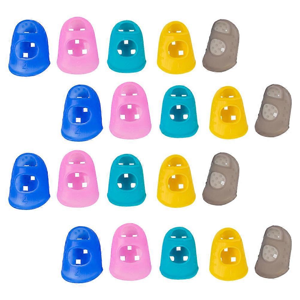Assorted Color Guitar Finger Caps Silicone Protector for Practice 50Pcs
