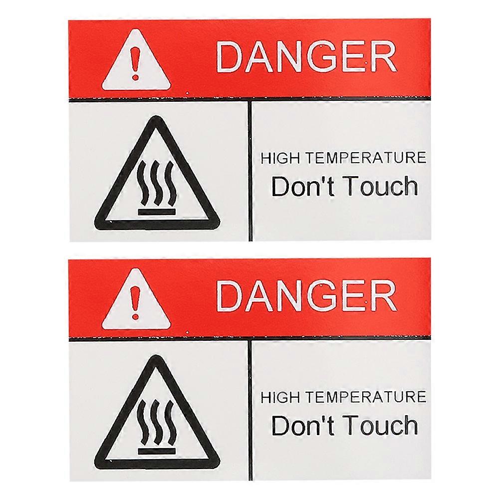 High Temperature Warning Hot Surface Sticker for Safety Use 2Pcs Pack