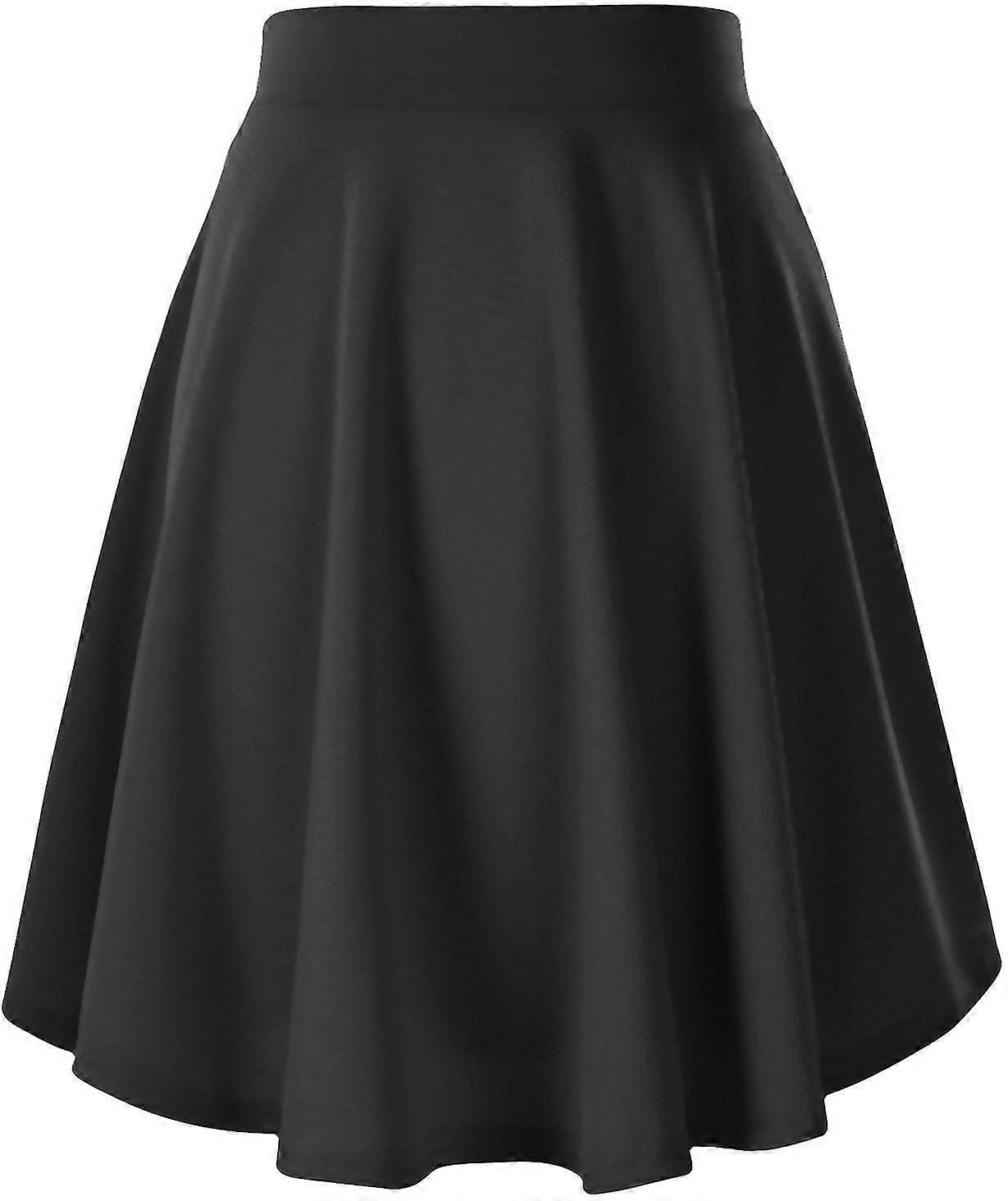 Women's Basic Versatile Stretchy Flared Casual Mini Skater Skirt