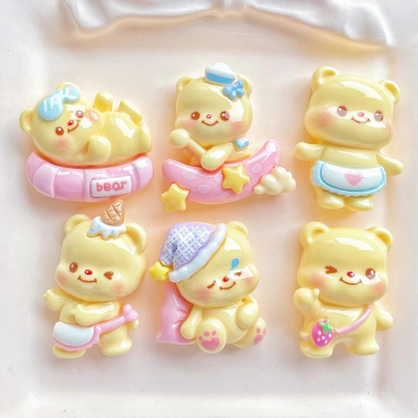 Swim Ring Accessories, Yellow Resin Bear Chef Design