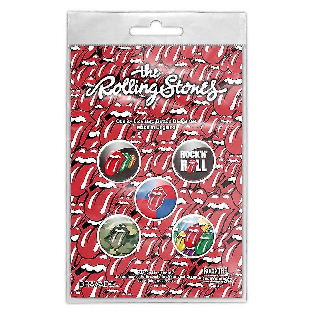 Het Rolling Stones Rock N Roll Button Badge Pack