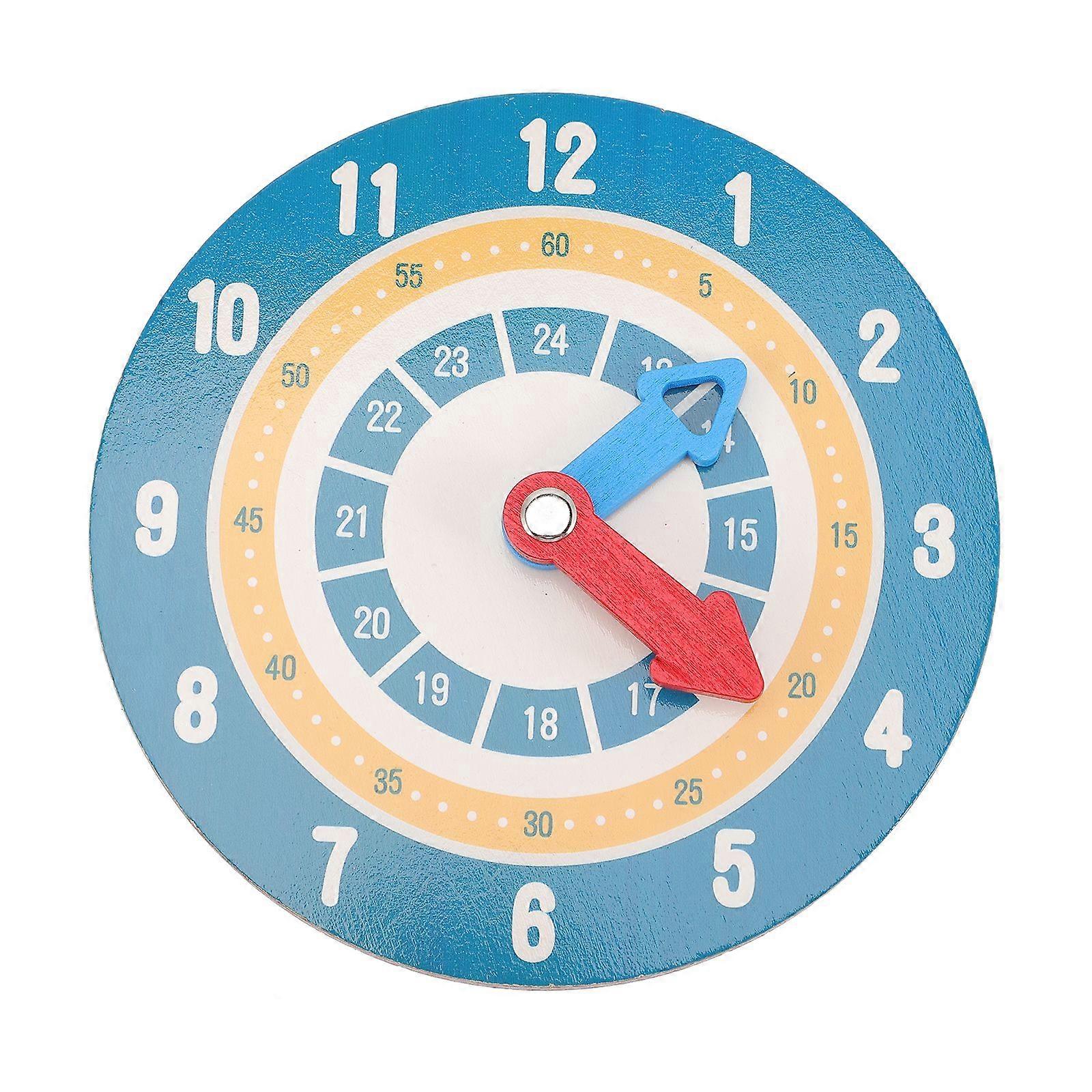 Wooden Teaching Clock Math Learning Teaching Clock Kids Learning Time Clock