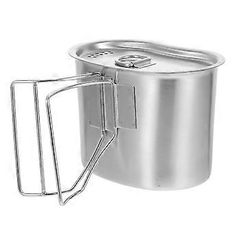 Set di pentole da campeggio pieghevole e leggero, composto da pentola e tazza per l'acqua con coperchio antipolvere ermetico.