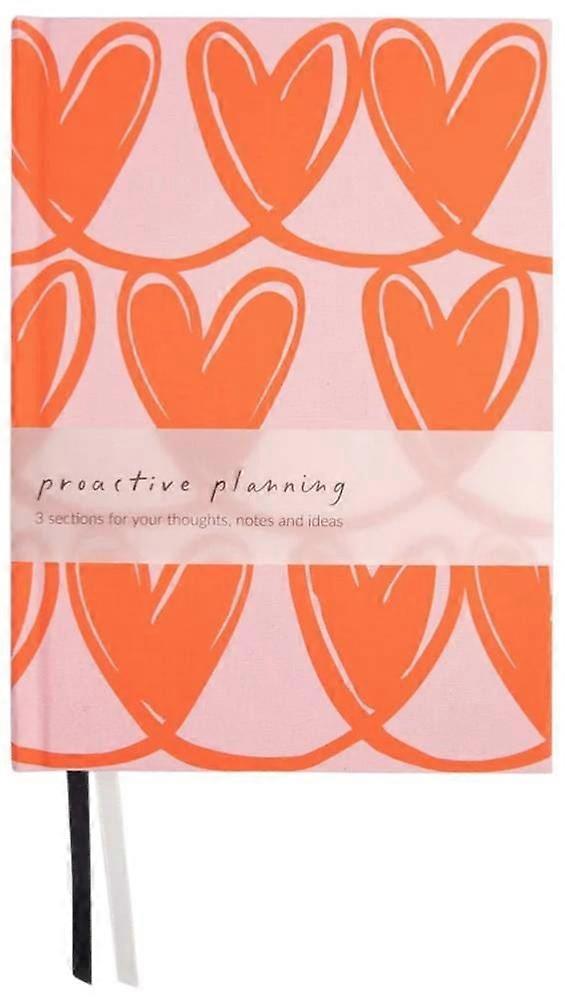 Caroline Gardner Heart A5 Hardback Notebook - Pink