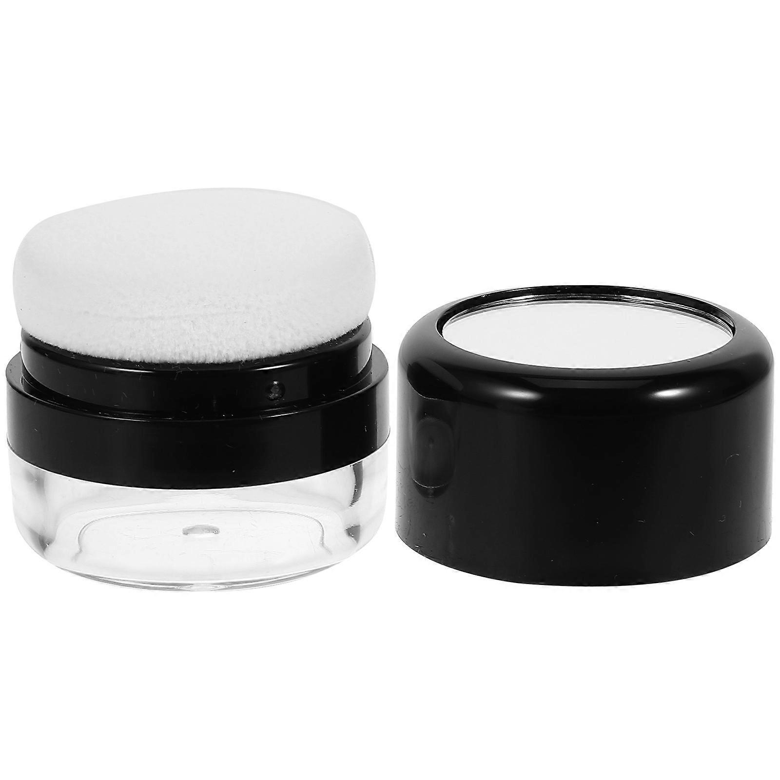 Powder Container Black Plastic Mini Container with Lids for Storage