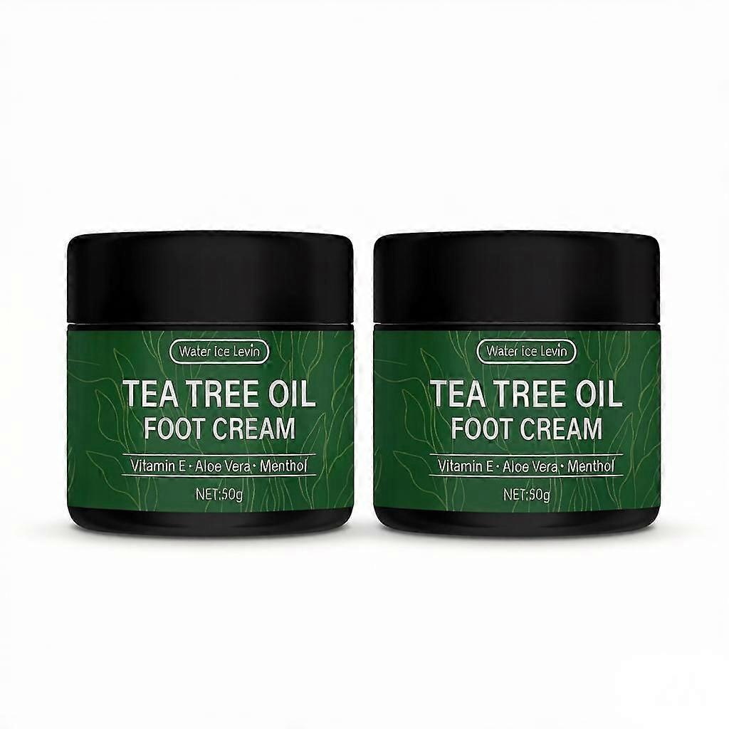 2 creme per i piedi all'olio di tea tree per piedi secchi e screpolati - Calli, piedi secchi e screpolati, mani, talloni, gomiti, unghie e ginocchia - Ammorbidisce e idrata la pelle