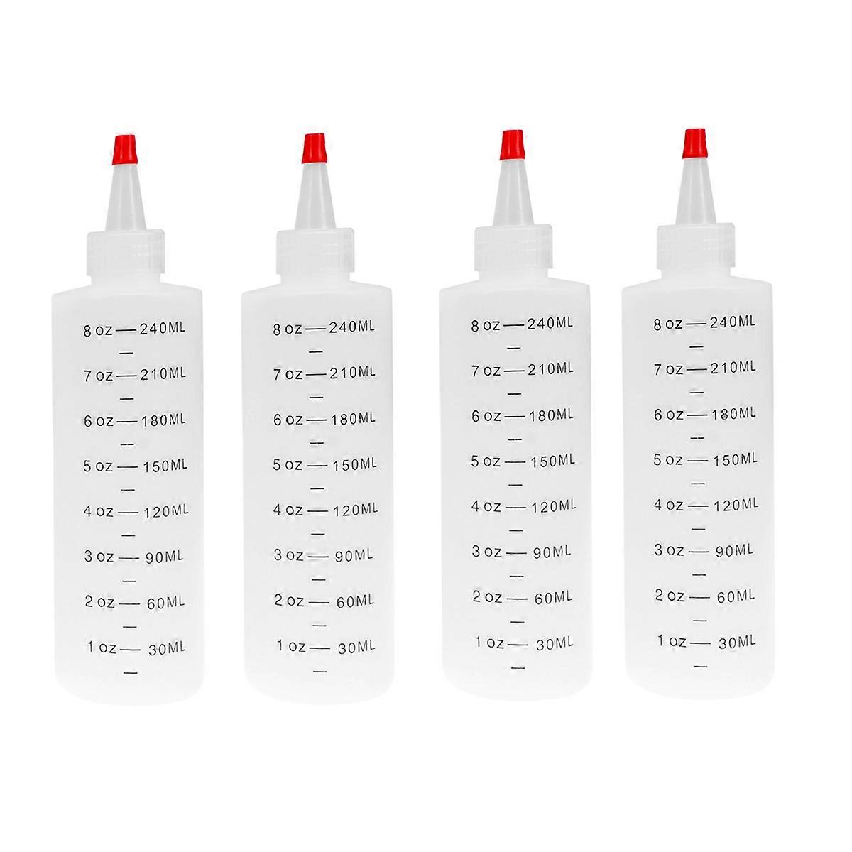 Tipped Bottle Condiment Squeeze Container for Serving 4Pcs
