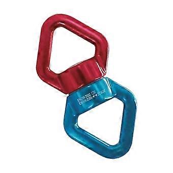 30KN Aluminum Alloys Swing Swivels, Triangular Rotational 360 Degree Rope Swivels Connectors for Rope Swing Yoga Hammock  red blue