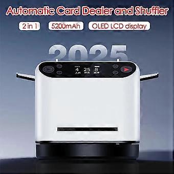 360° Rotating Automatic Card Dealer Shuffler 2 In 1 Playing Cards Shuffling Dealing Tool 5200mah Portable Electric Poker Machine