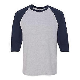Gildan Raglan-T-Shirt aus schwerer Baumwolle mit Dreiviertelärmeln