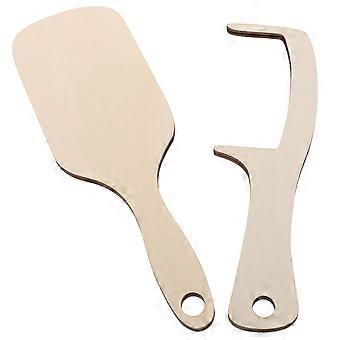 Bald Man Hair Loss Comb Wooden Grooming Tool Funny 2Pcs Set