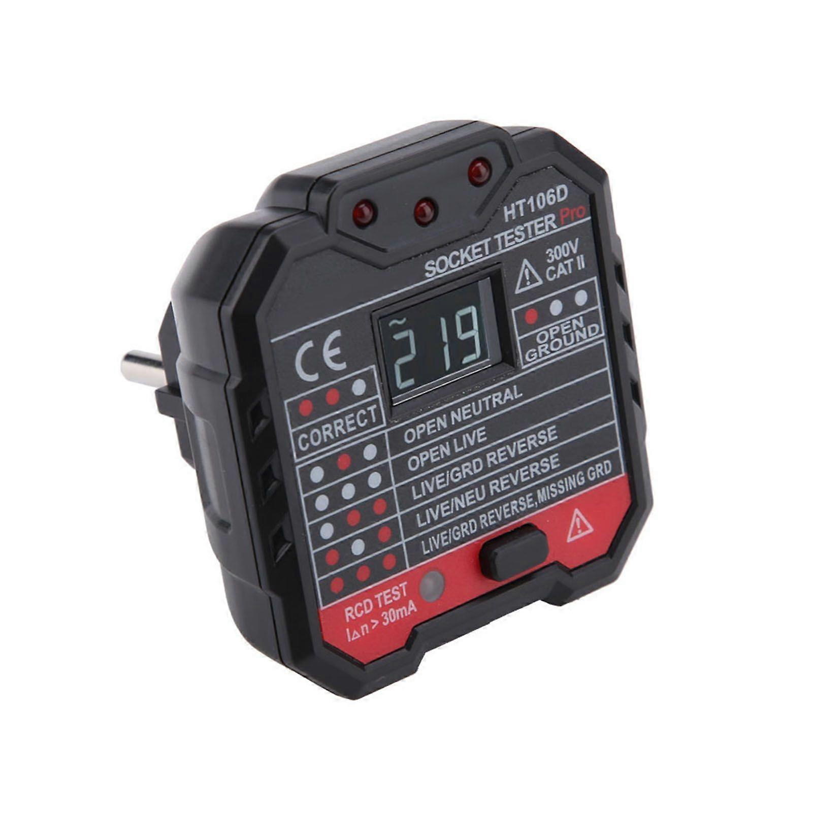 HT106D Multi-function Electric Socket Tester Mains Fault Checker Tool