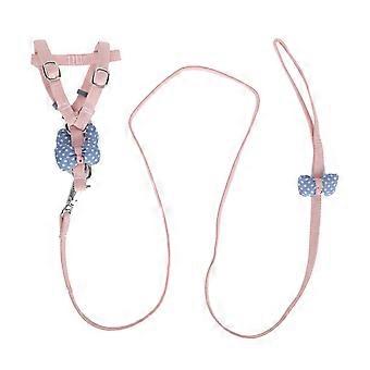 Pettorina per giubbotto di maiale con guinzaglio Set Escape? Cinghia per imbracatura da passeggio a prova per piccoli animaliViola Rosa S 25?35 cm / 9,8?13,8 pollici
