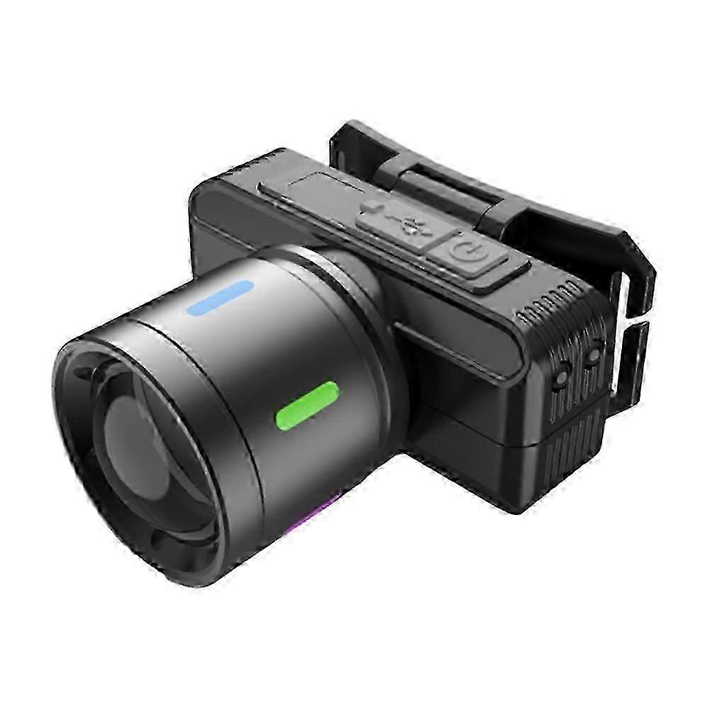 Flashlight Headlamp with Charging Cable Intelligent Sensor+ LCD Digital Display