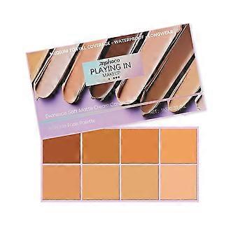 8-Color Soft Matte Gradient Concealer Palette, Full-Coverage Waterproof Formula to Hide Facial Dark Spots, Acne Scars, Freckles & Tear Troughs, Long-L