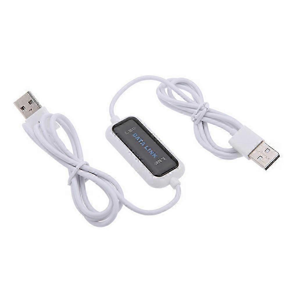 1 Pc USB PC to PC Data Transfer Cable, LED Bridge Cable compatible with Direct Net Connection Fast Data Transfer Between 2 Computers