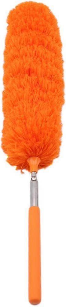 Telescopic Extendable Microfiber Duster, Car Home Cleaning Tool, Orange
