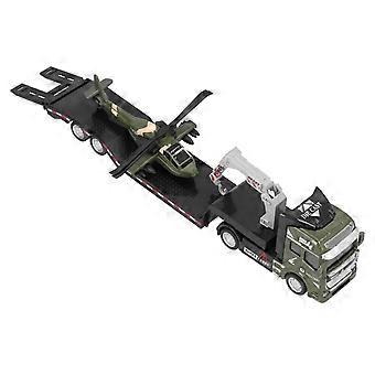 Military Trucks Toy Alloy Simulation Vehicle Toy With Airplane Model Kids Interactive Toy For Children