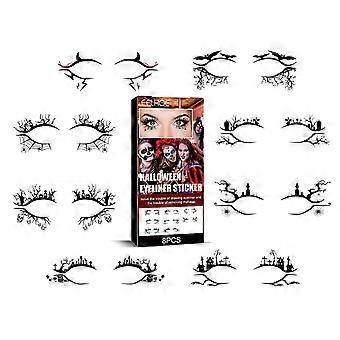 Halloween Eyeliner Patch, Scary Fashion Party Makeup Kit Bat Spider Decorative Eyeliner Eyeshadow Patch