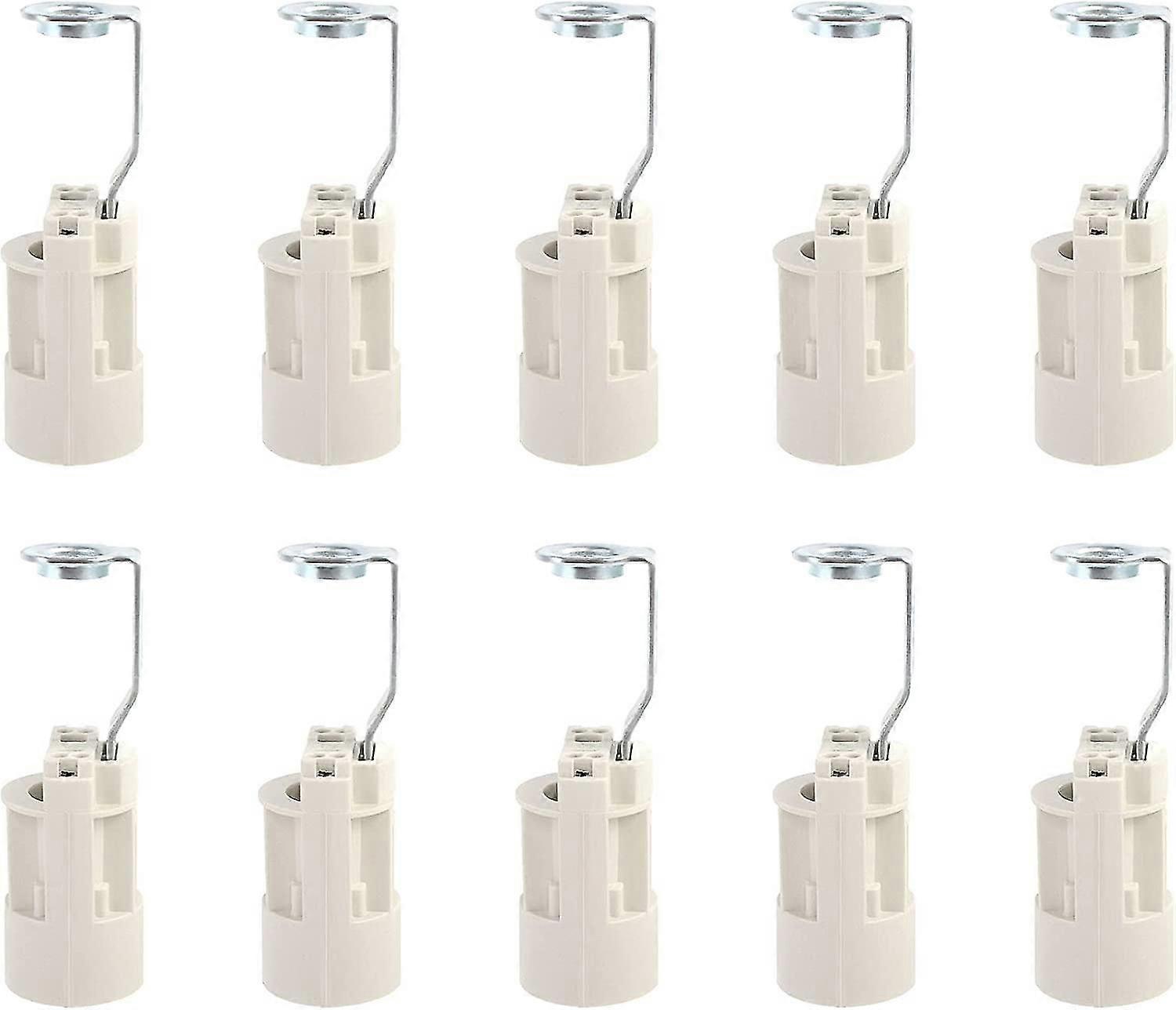E14 Bulb Base Adjustable E14 Lamp Sockets Converter E14 Sockets Bayonet Socket Holder 10 Pcs (white)