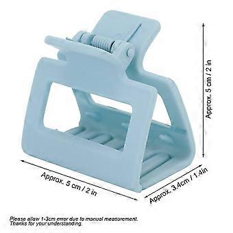 Frosted Disc Hair Grab Clip Rectangular Thick Hair Clip Plastic Hair Clip, Matte Rectangular Non-Slip Hair Clip Medium Size Matte 5cm Frosted - light 