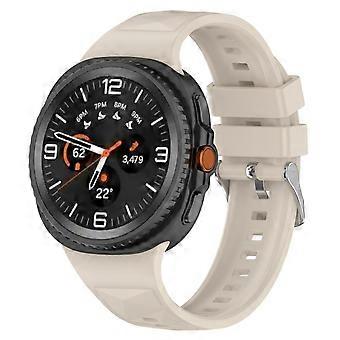 For Samsung Galaxy Watch 8 / 8 Classic / Ultra 2 Ice Crystal Design Silicone Strap Beige