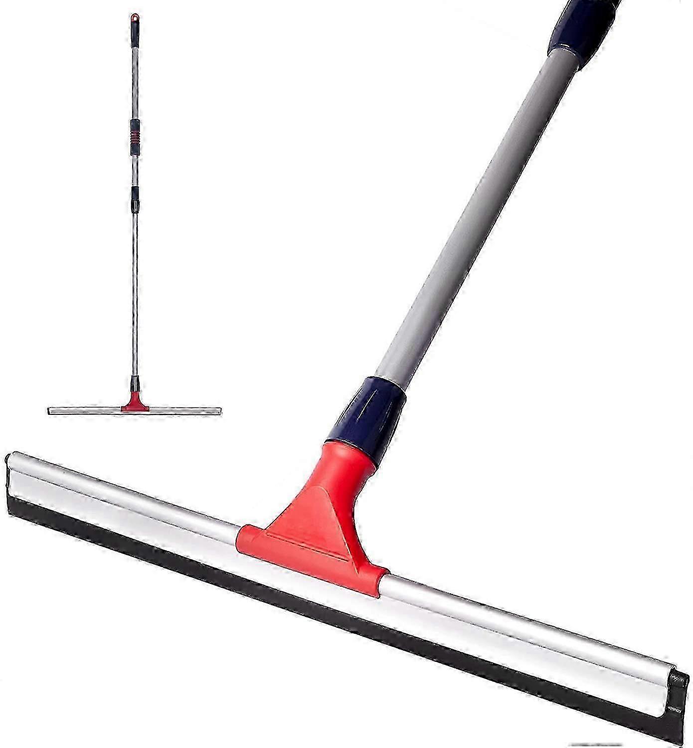 Rodo profissional grande para pisos de azulejo e uso em garagens - Lâmina de borracha resistente, 60 cm (24 polegadas), cabo ergonômico 66-69 cm (26-27 polegadas)
