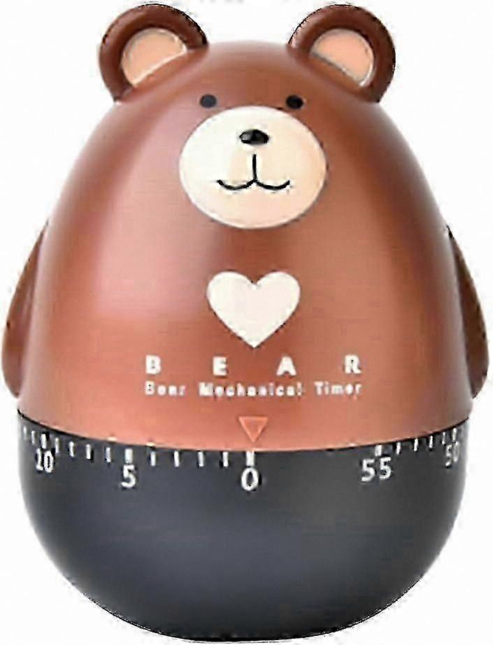 Luxshiny Cooking Timer with Loud Alarm Kitchen Timer Cute Cartoon Bear Cooking Timer Mechanical Countdown Timer Alarm Clock Egg Baking Timer compatibl
