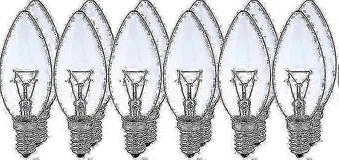 Clear White Classic Incandescent Bulb 12 Pack 40W E14 Base