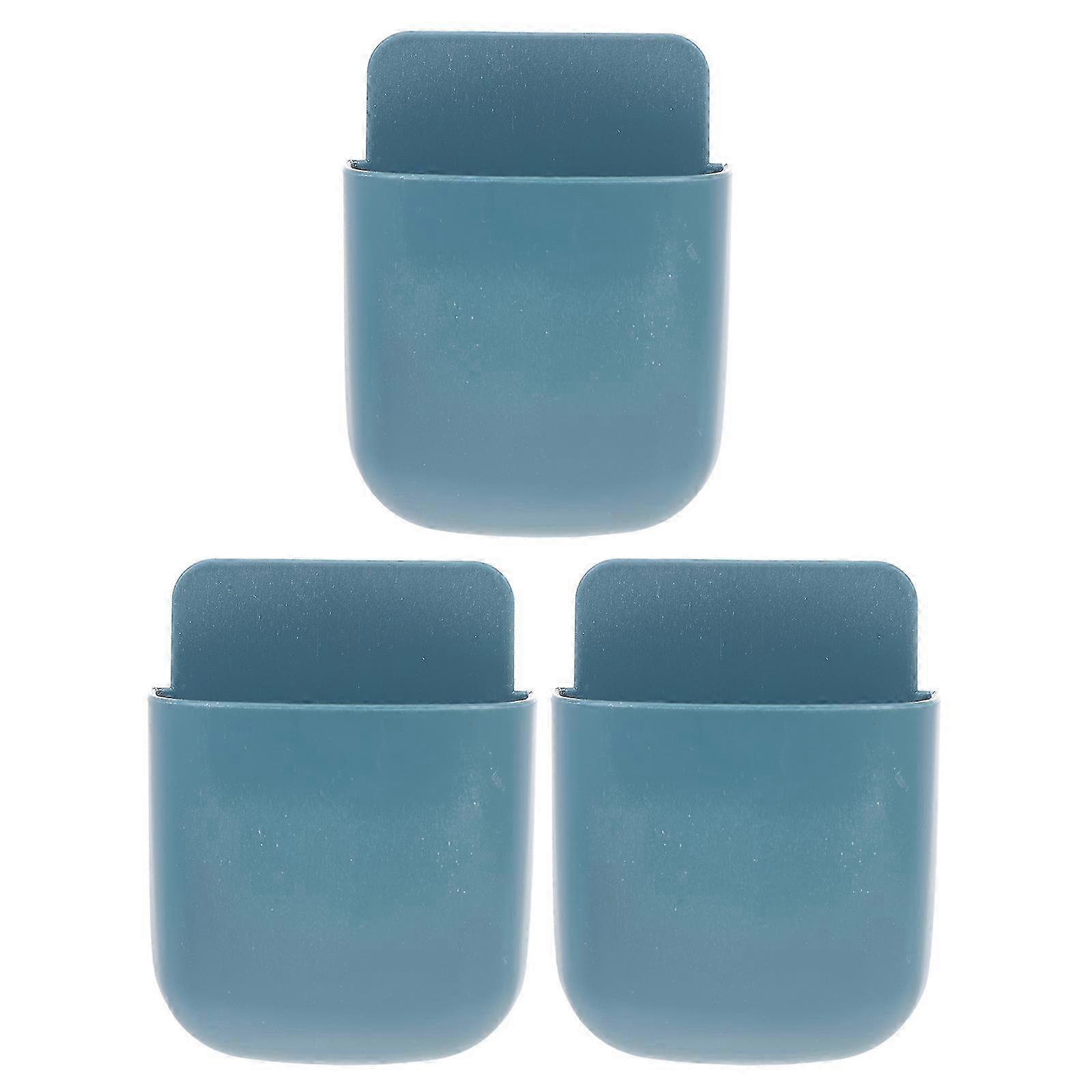 3Pcs Multi-functional Remote Controller Boxes Wall-mounted Phone Storage Holders