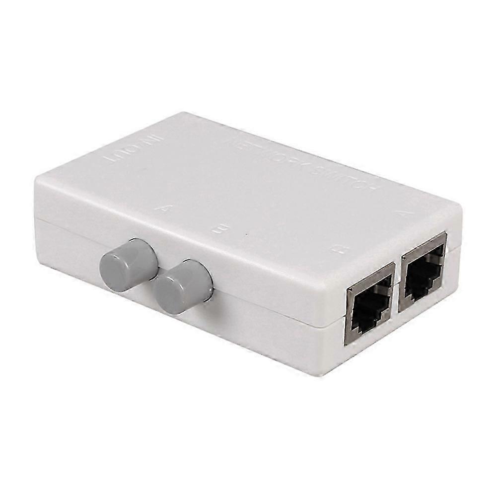 מתג בורר מפצל RJ45 2 יציאות רשת מעבר חופשי בין רשת אינטראנט ואקסטרא-נט AKA