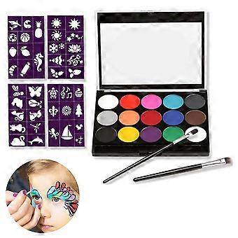 Rainbow Face Paint Palette Kit For Kids And Adults,  Easily Washable