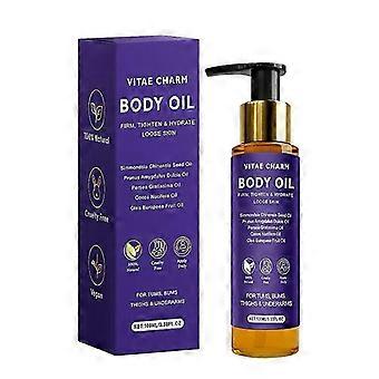 VITAE CHARM Verstevigende Hydraterende Lichaamsolie, Natuurlijke Veganistische Lichaamsolie voor Droge & Slappe Huid, 100 ml