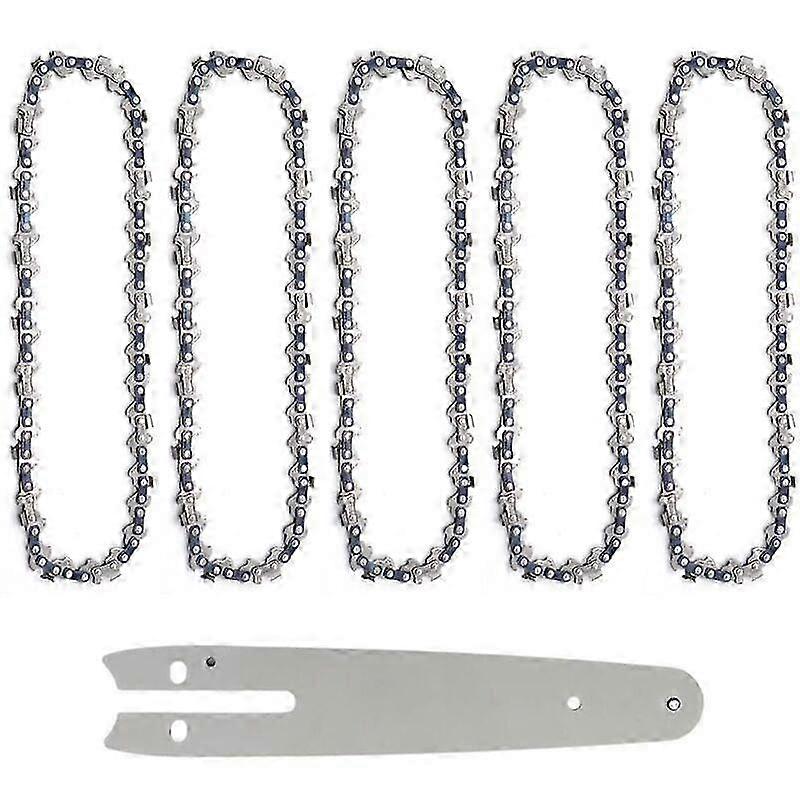 Pieces 6 Inch Chainsaw Chains Small Chainsaw Guide Bar for Garden Tools