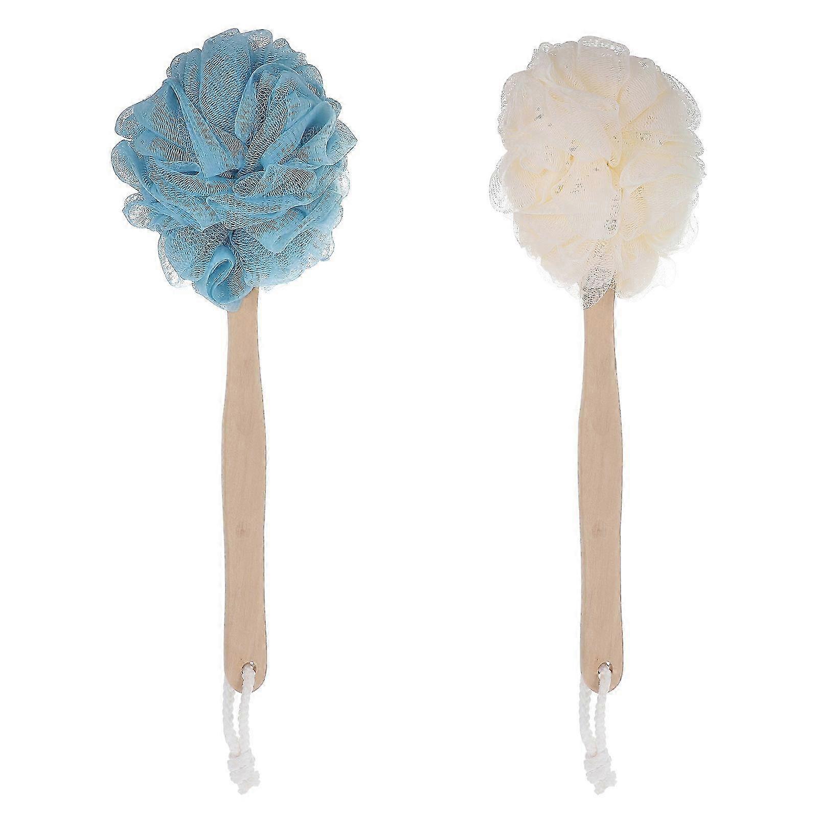 Assorted Color Long Handle Bathing Tools 2pcs Creative Bath Brushes for Relaxing Bath Use