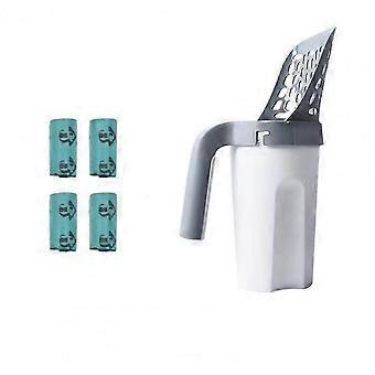 Cat Litter Sifter Scooper With BuiltIn Bag Dispenser, Integrated Waste Container Bin_new