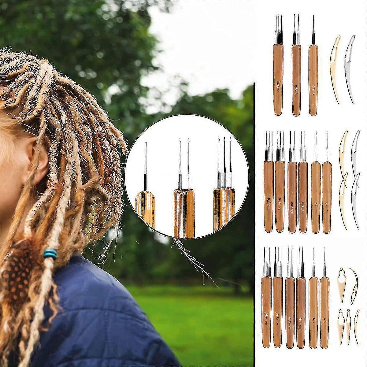 11pcs/set Dreadlock Crochet Hook For Dreadlock Tool For Braid Craft Dread Locks Crochet (0.75mm)