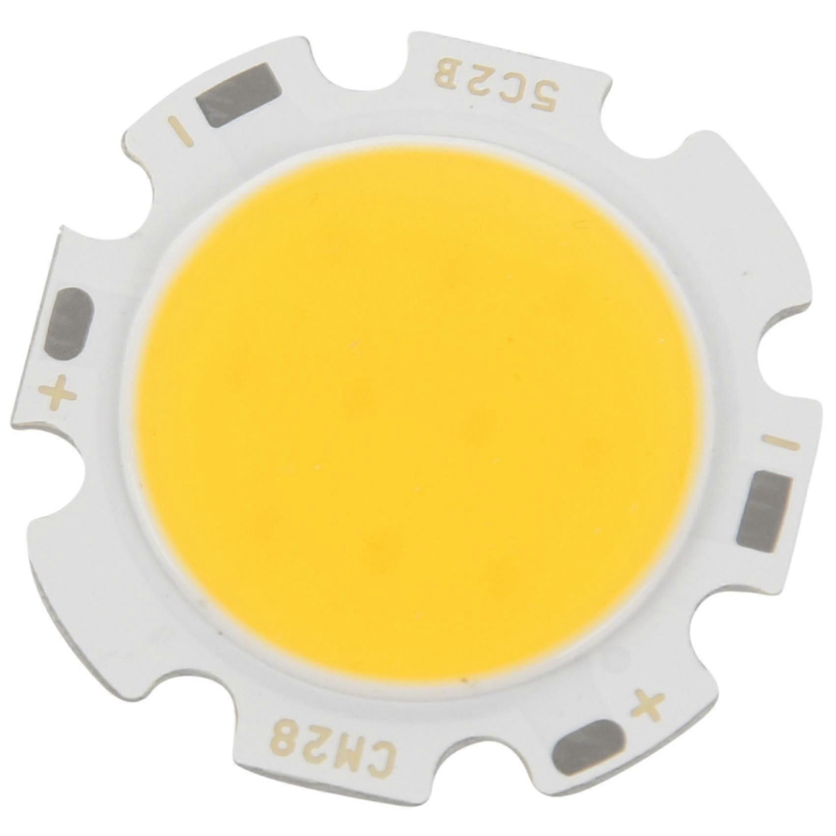 5W Super Bright Round LED Light COB Chip Warm White DC15-17V