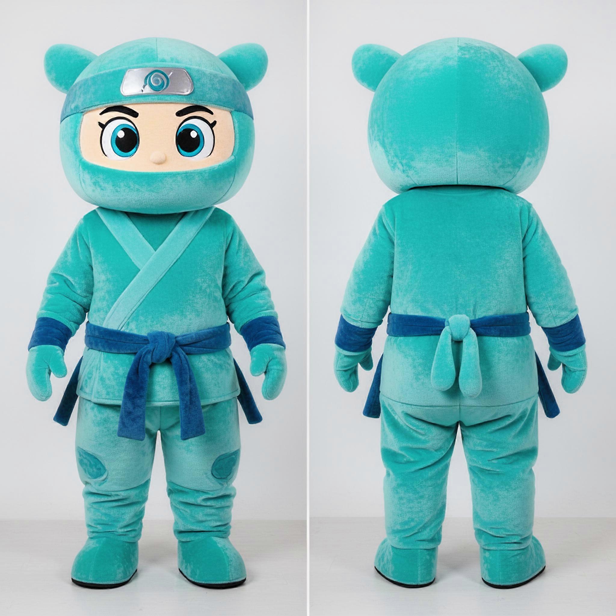 MASTICOT Turquoise Playful Ninja Mascot