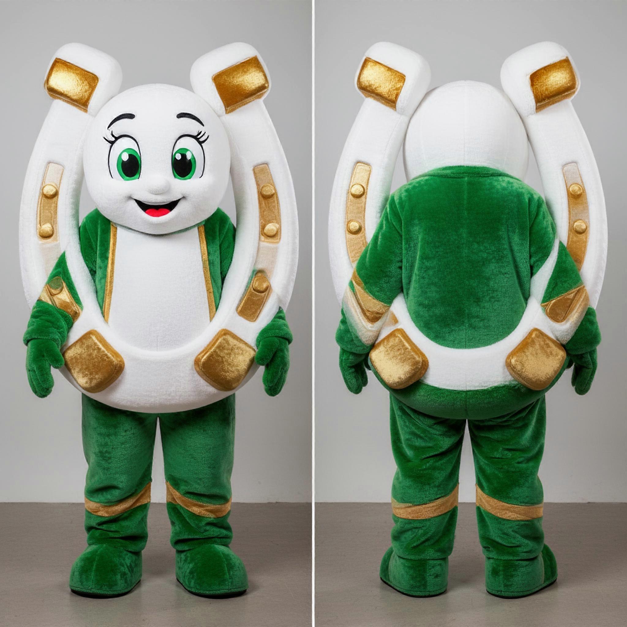 MASTICOT Ivory Rounded Horseshoe Mascot