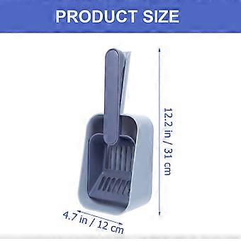 Pet Cat Litter Scoop for Convenient Cleaning 1Set with Dustpan Blue