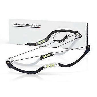 and Sponge, Accurate Brow Shaping Symmetry Guide - Aluminum Alloy, Portable Design Eyebrow Mapping Tool with Thread